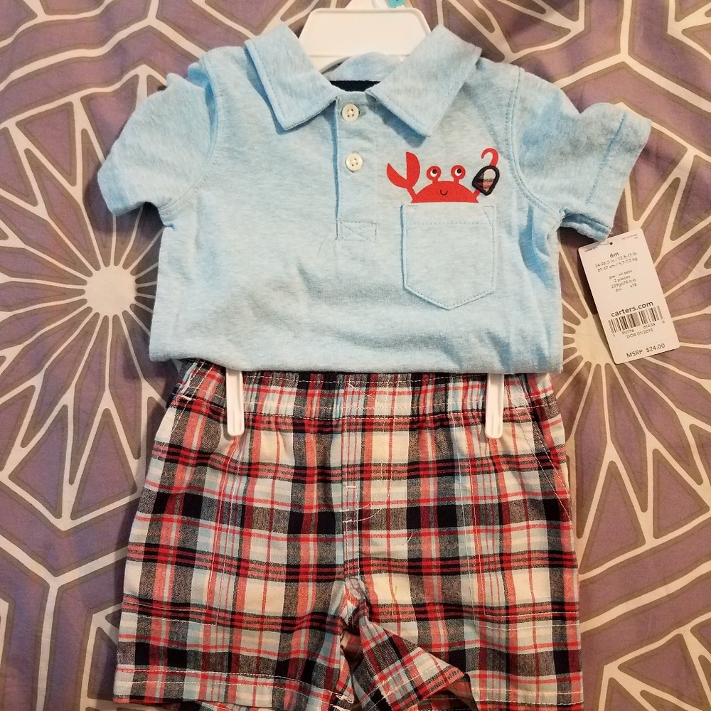 2 piece baby boy short outfit
